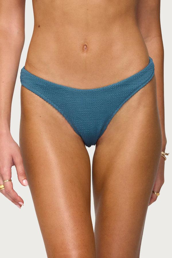 Edikted Oasis Scrunch Bikini Bottom Blue