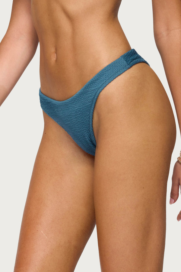 Edikted Oasis Scrunch Bikini Bottom Blue