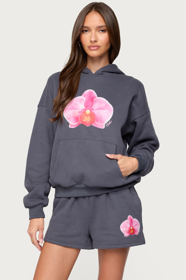 edikted Orchid Babe Hoodie dark gray