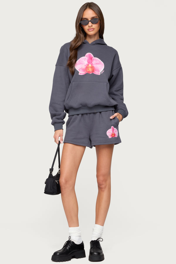 edikted Orchid Babe Sweat Shorts dark gray