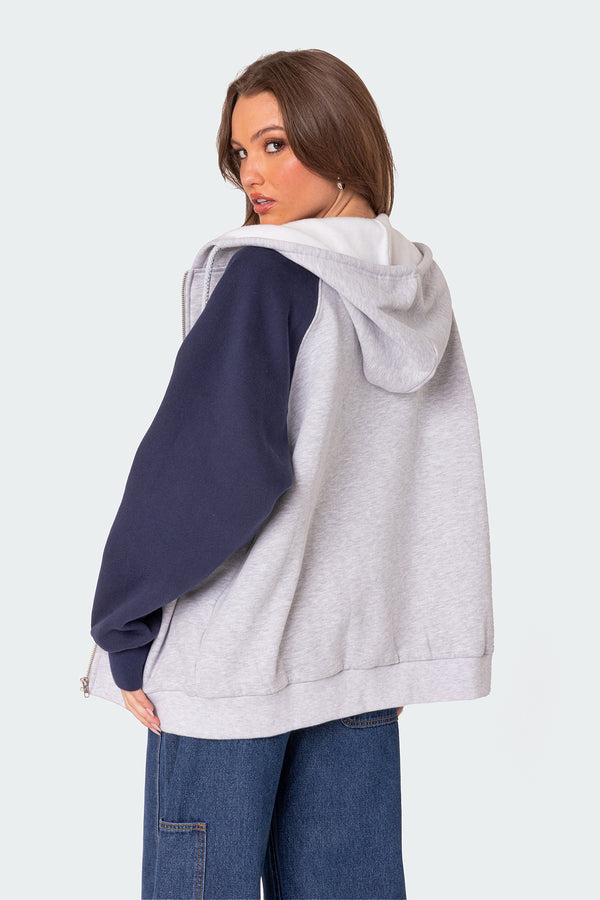 Edikted Oslo Zip Up Hoodie Gray Melange