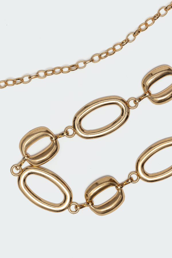 Edikted Oval Chain Belt Gold