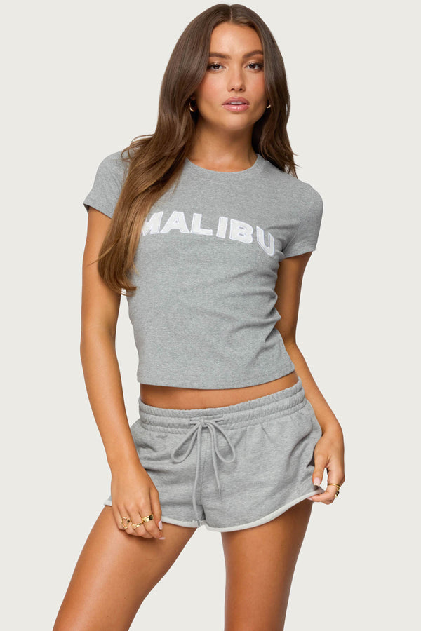 edikted Pacific Coast T Shirt gray melange