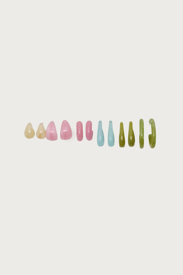 Edikted Pastel Hoop Earrings Pack Mix