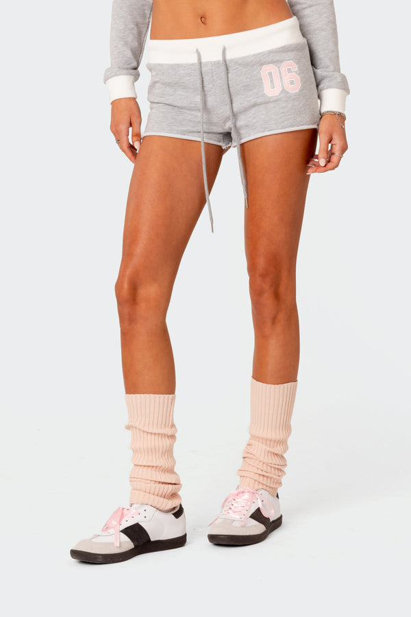 Edikted Pat Low Rise Shorts Gray Melange