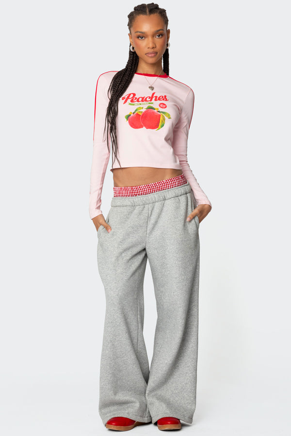 Edikted Peachy Long Sleeve T Shirt Light Pink