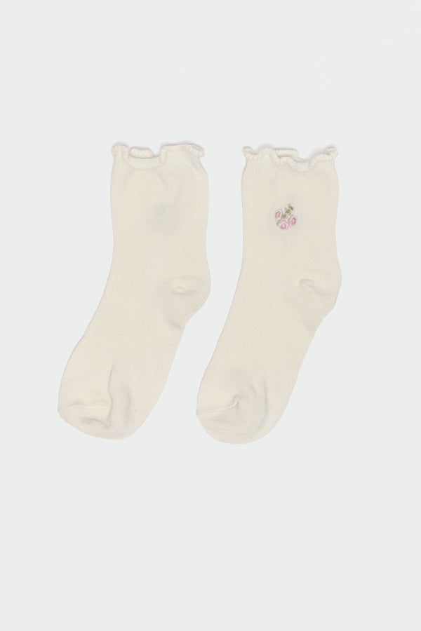 Edikted Petal Princess Socks Cream