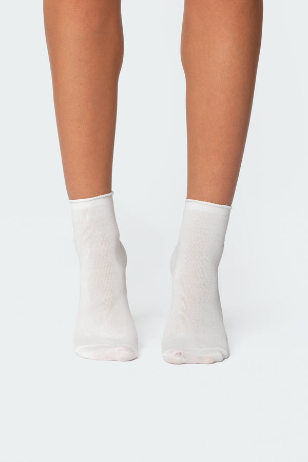 Edikted Petal Princess Socks White
