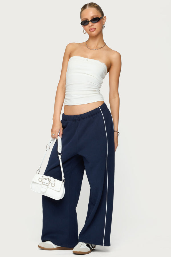 edikted Petite Autumn Sweatpants navy