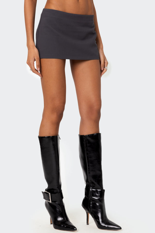 Edikted Piper Micro Skort Dark Gray