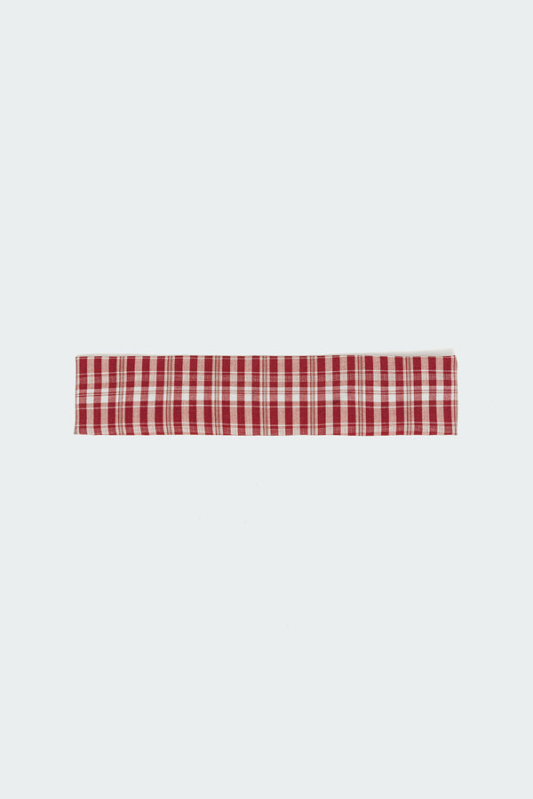 Edikted Plaid Headband Red