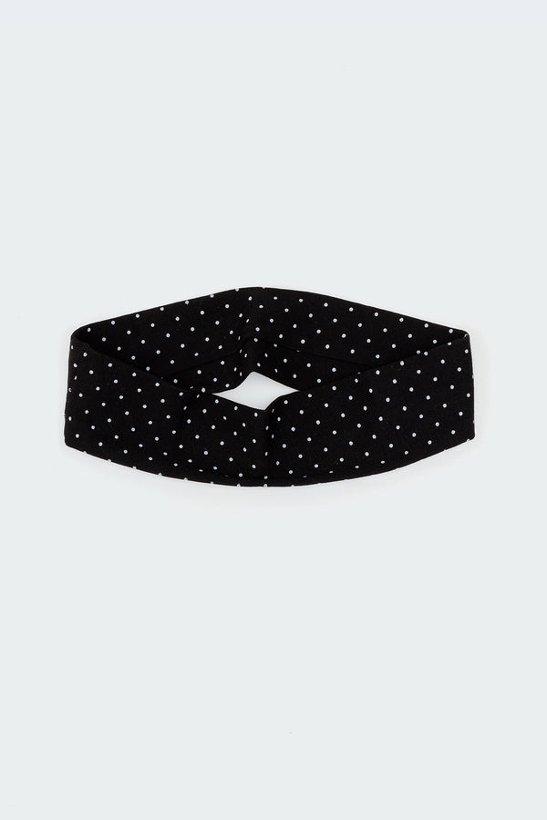 Edikted Polka Dot Printed Headband Black