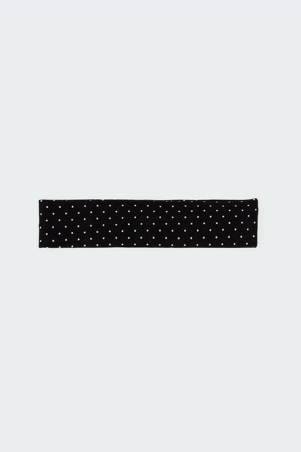 Edikted Polka Dot Printed Headband Black
