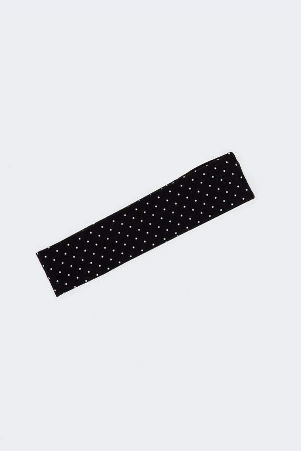 Edikted Polka Dot Printed Headband Black