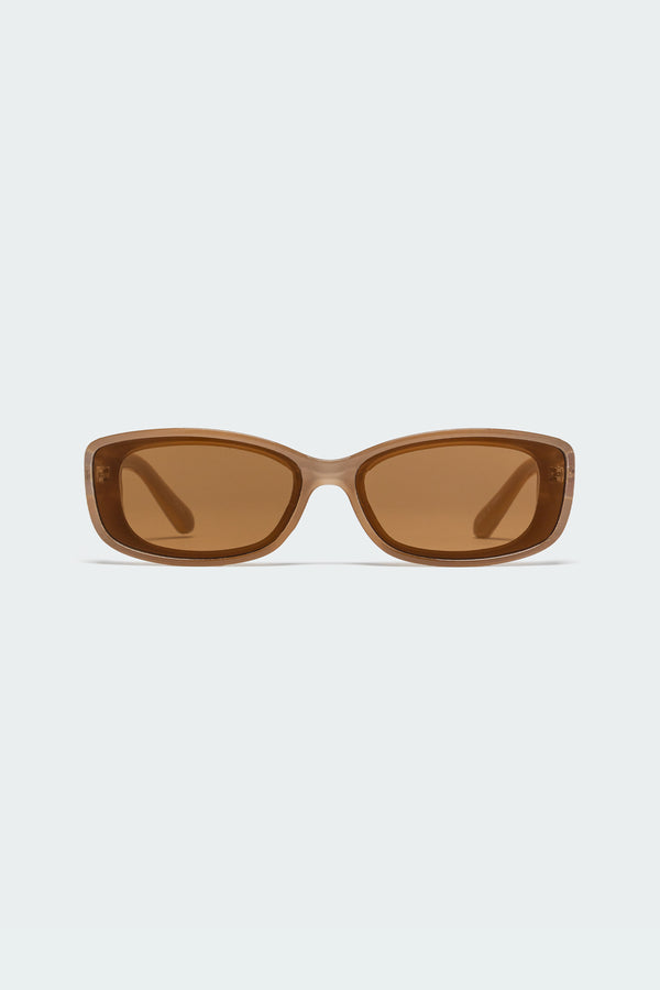Edikted Posie Rectangle Glasses Nude