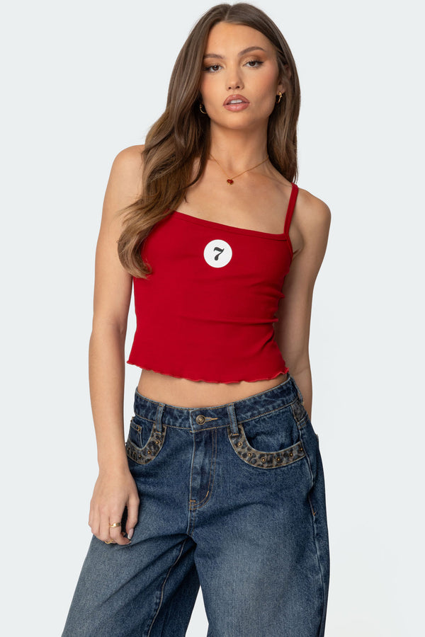 edikted Precious 7 Tank Top red
