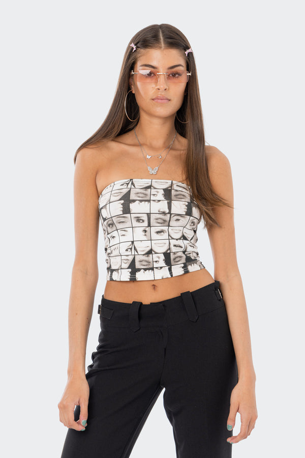Edikted Printed Strapless Tube Top Mix