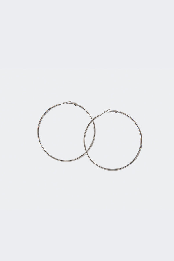 edikted Pure Hoop Earrings silver