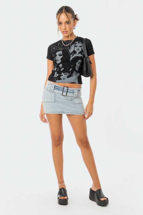 Edikted Read My Face T-Shirt Black