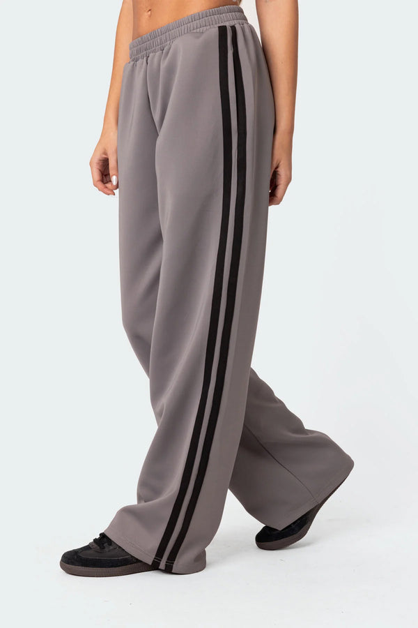 Edikted Robyn Track Pants Dark Gray