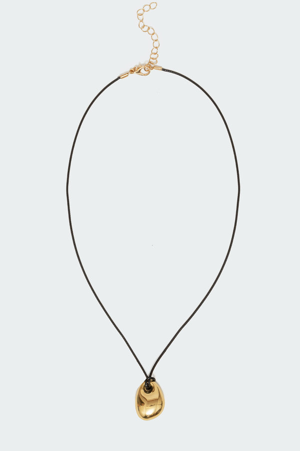 Edikted Rocky Cord Necklace Gold