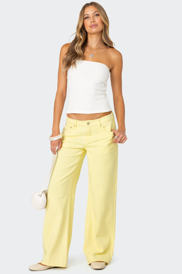 edikted Roman Low Rise Slouchy Jeans yellow