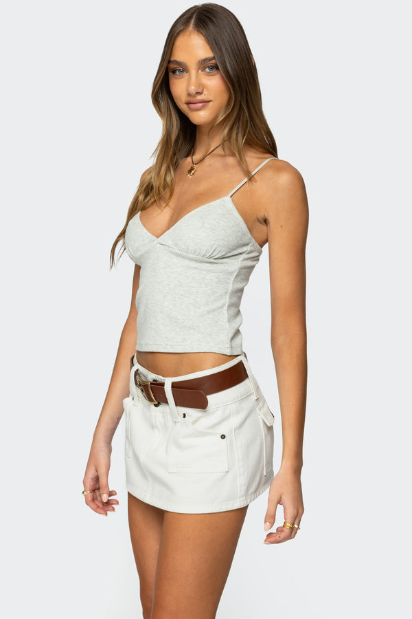 Edikted Rosina Tank Top Gray Melange