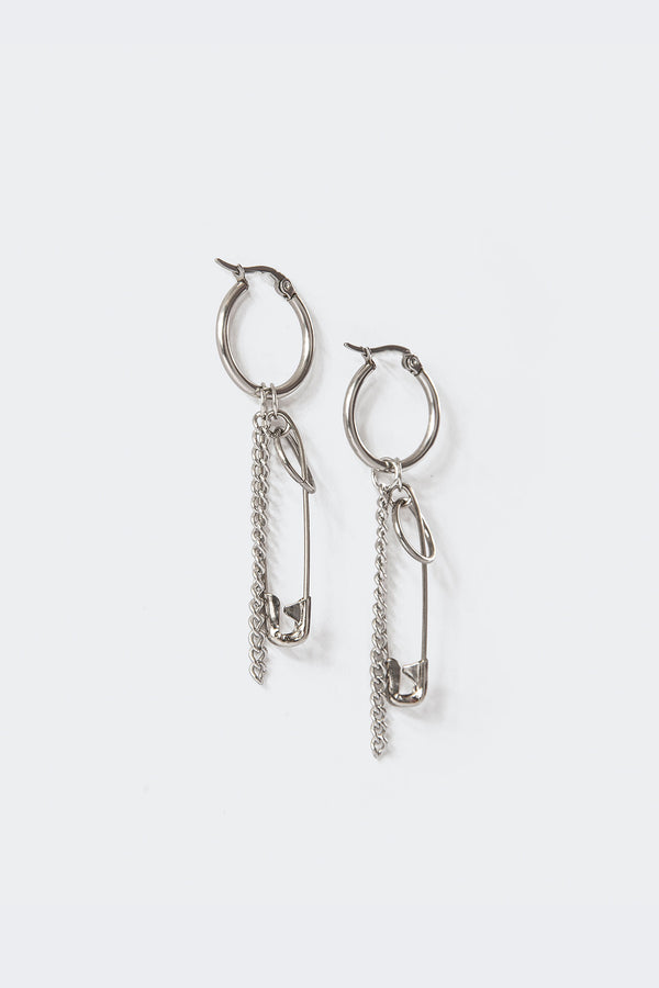 Edikted Safety First Earrings Silver