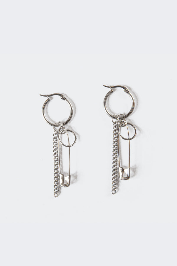 edikted Safety First Earrings silver