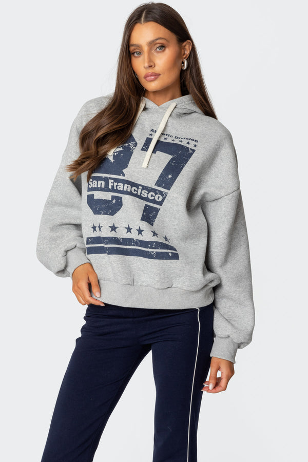 Edikted San Francisco Hoodie Gray Melange