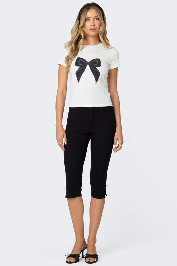 Edikted Sarafina Capri Pants Black