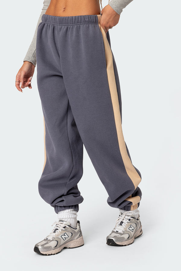Edikted Saturn Oversized Sweatpants Blue