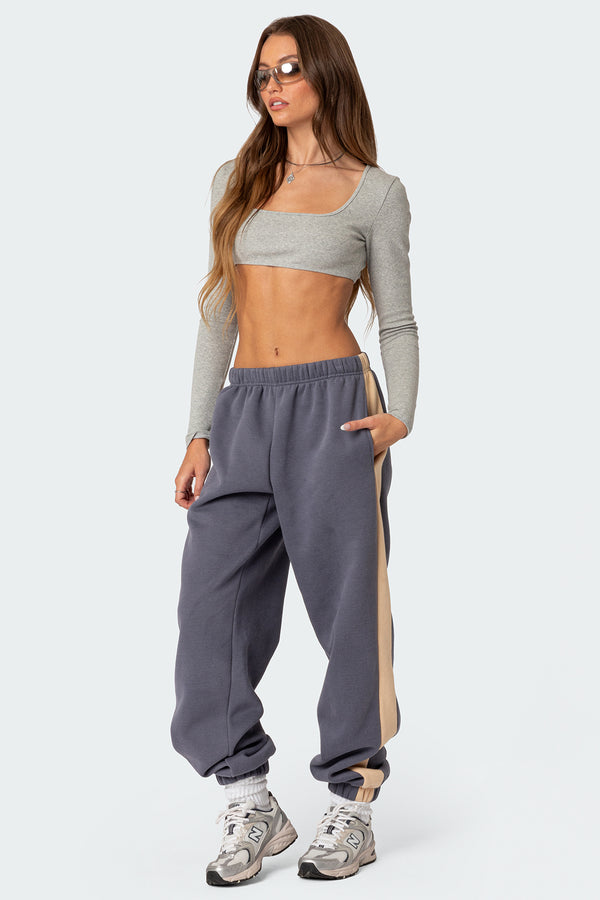 edikted Saturn Oversized Sweatpants blue