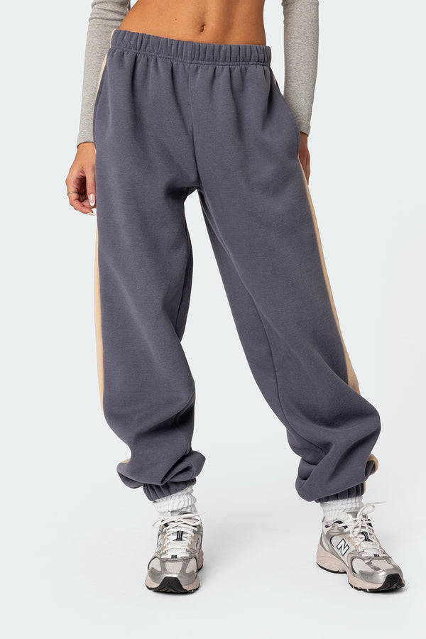 Edikted Saturn Oversized Sweatpants Blue