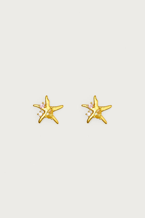 Edikted Sea Star Stud Earrings Gold