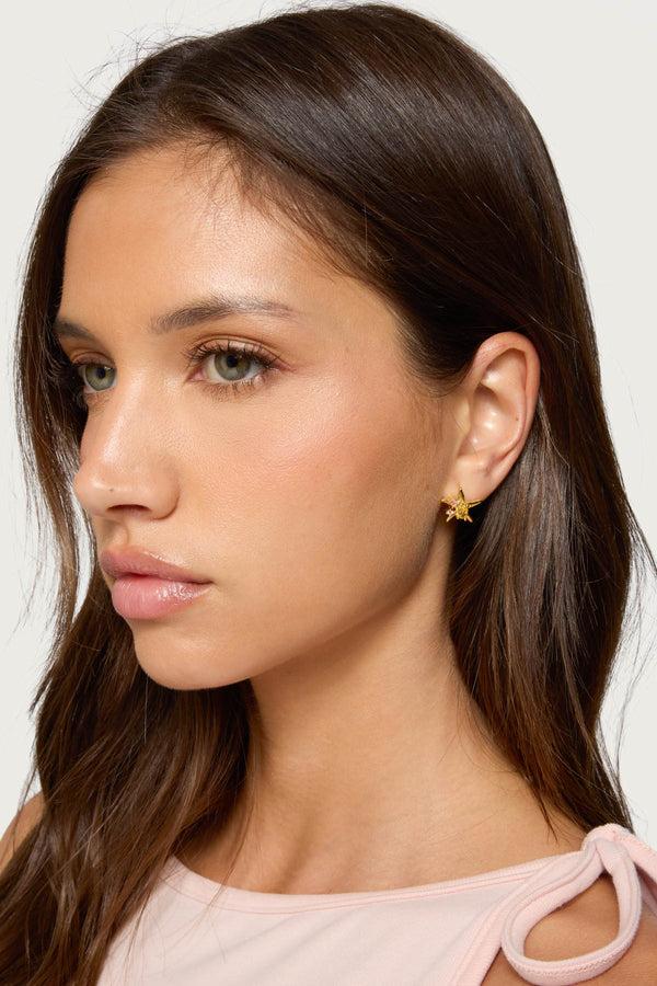 edikted Sea Star Stud Earrings gold