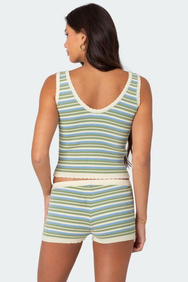 Edikted Serana Striped Knit Top Mix