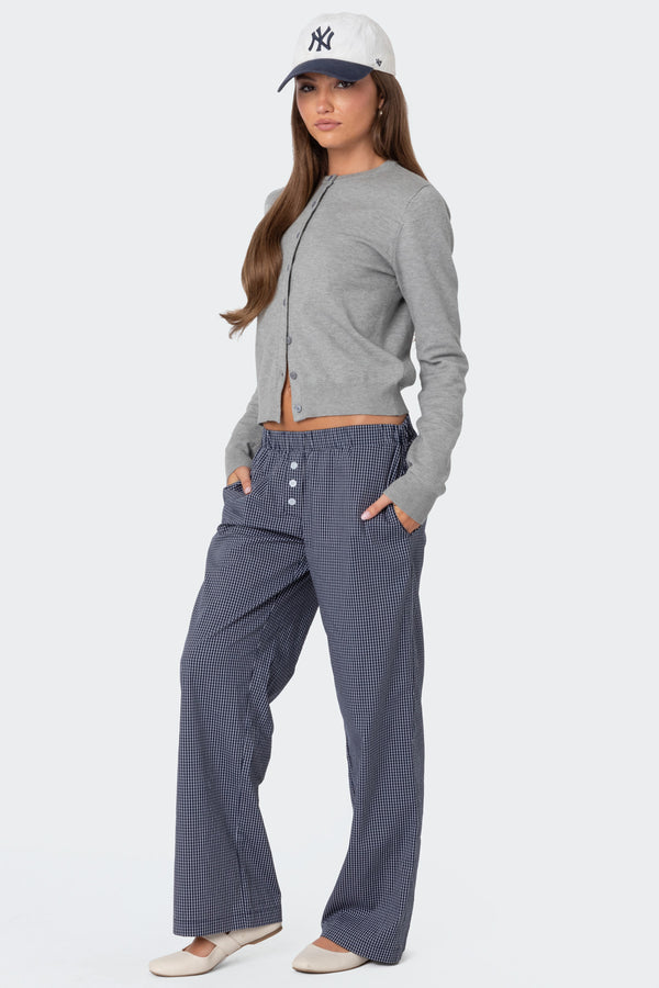 Edikted Shlo Knitted Cardigan Gray Melange