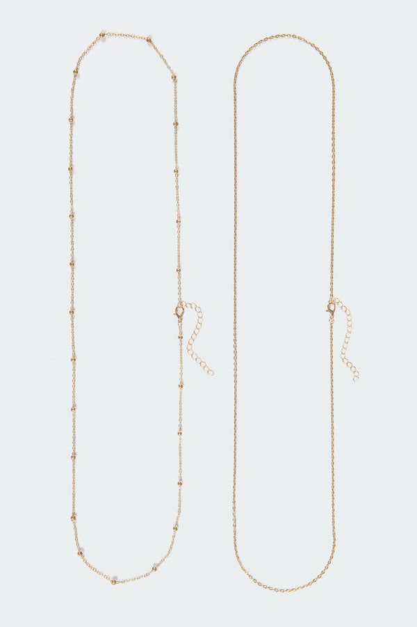 Edikted Sissy Pack Of 2 Belly Chains Gold