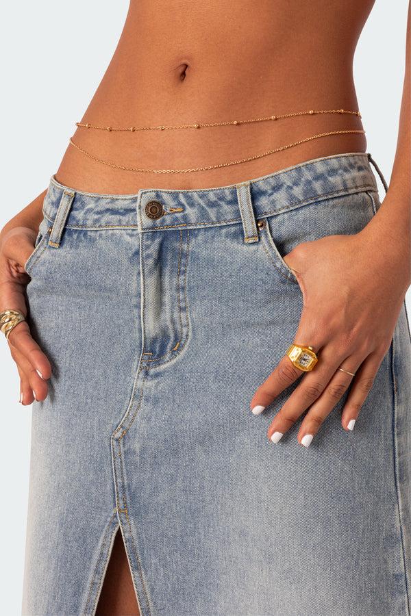 edikted Sissy Pack Of 2 Belly Chains gold