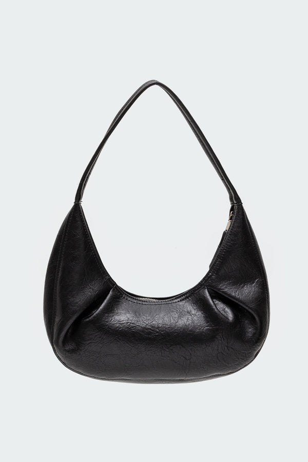 Edikted So Chic Faux Leather Shoulder Bag Black