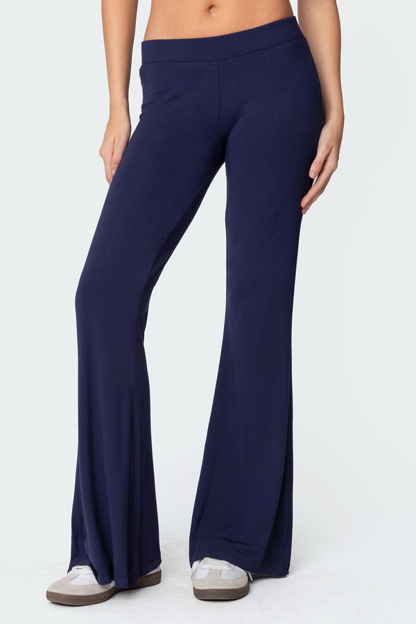 Edikted So Edikted Flared Pants Navy