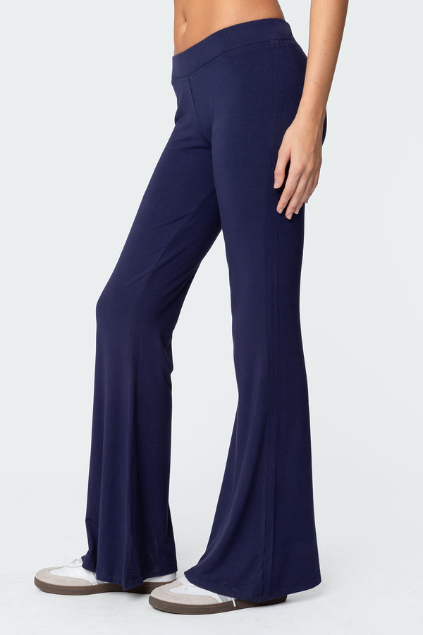Edikted So Edikted Flared Pants Navy