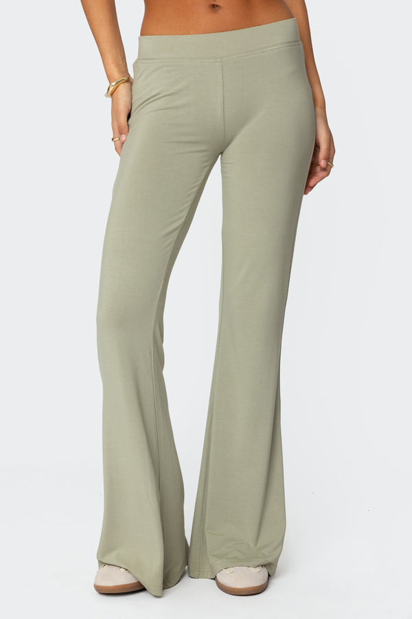 Edikted So Edikted Flared Pants Olive