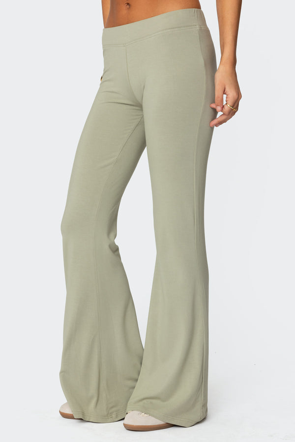 Edikted So Edikted Flared Pants Olive