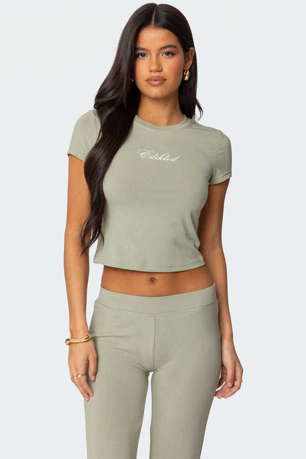 edikted So Edikted T Shirt olive