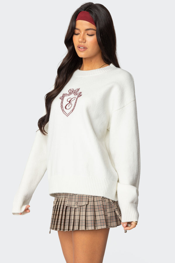 Edikted So Preppy Sweater White