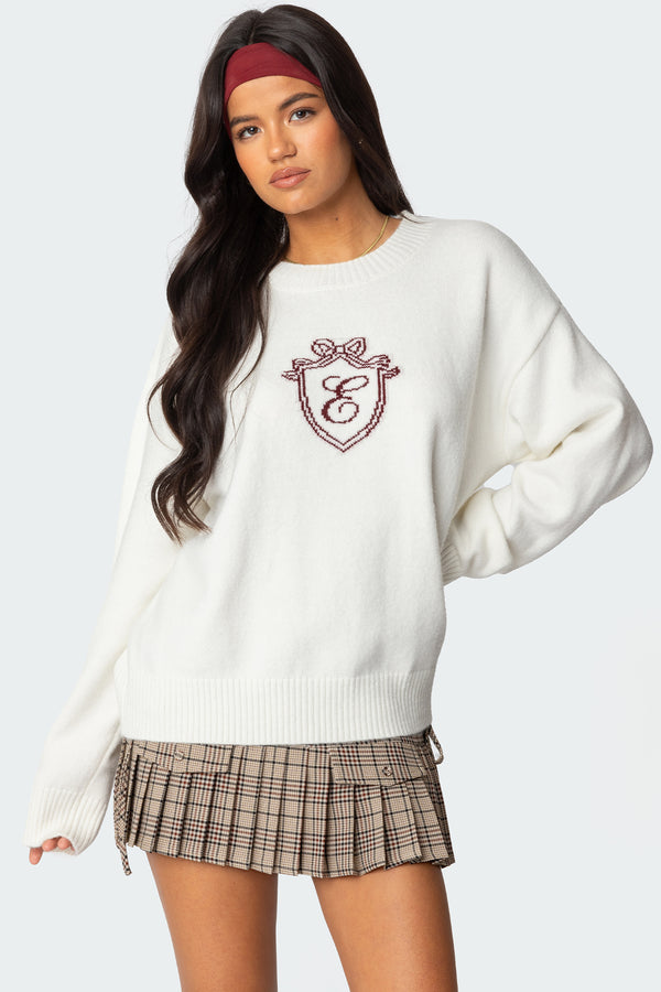 edikted So Preppy Sweater white