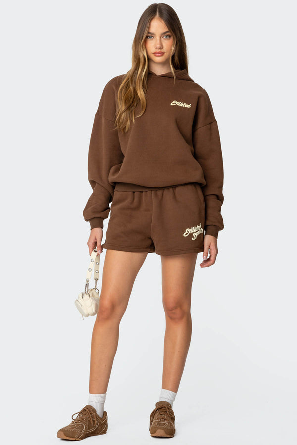 Edikted So Sporty Hoodie Brown