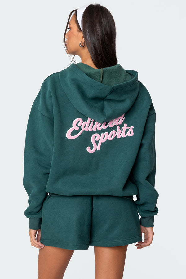 Edikted So Sporty Hoodie Green